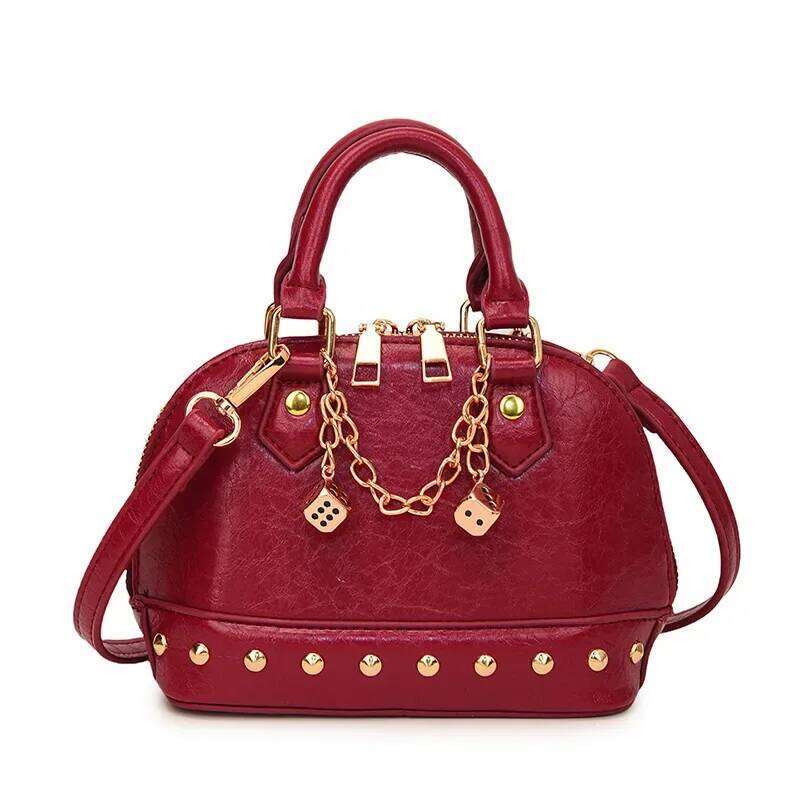 Rivet Crossbody for Women, Personalized Shoulder Bag, Trendy Ins Shell Bag XJ260131