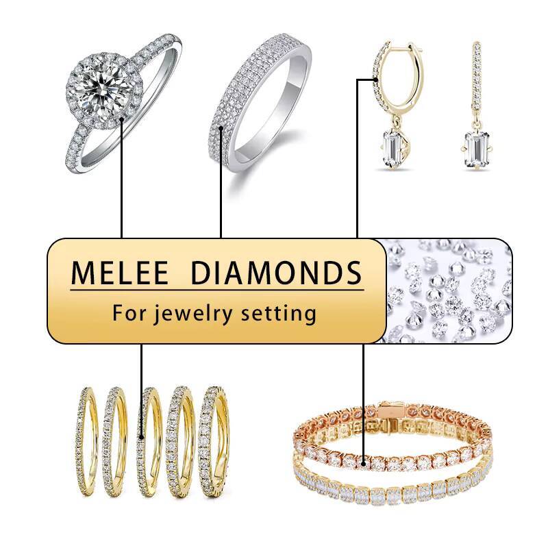 Euroshank Ring Design Loose Small DEF VS Diamond Ring 14k Gold Lab Grown Diamonds Wedding Band