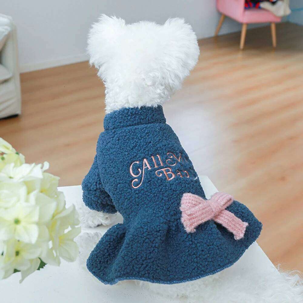 Thick Sweater Cats Winter Dog Warm Cat Coat Yorkshire Chihuahua Shirt Dress Pet Costume For Small Medium Dogs H260129