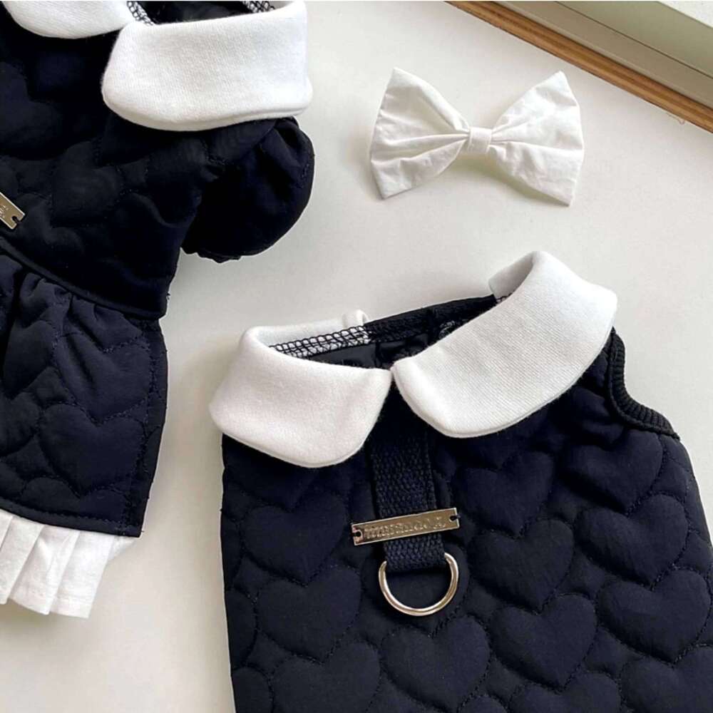 Puppy Couple Outfits Collared Clothes Teddy Winter Warmth Cotton Coat Bichon Pretty Dress Female Dog Down Jacket H260130