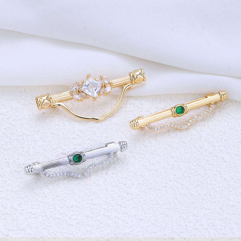 DIY Vintage Palace Carved One-word High-end Versatile Pearl Exquisite Brooch Can Be Hung Pendant