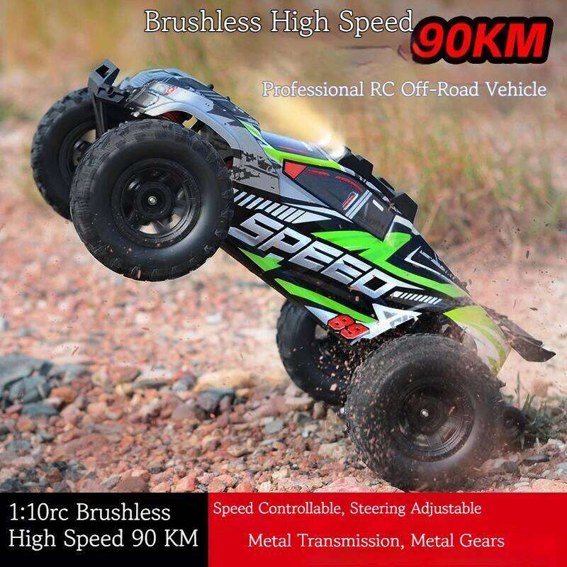 High-Speed Brushless RC Car 90KM/H 1:10 Scale Electric 4WD Off-Road Truck Toy With Shock Absorber 2.4Ghz Remote Control Vehicle Y260131