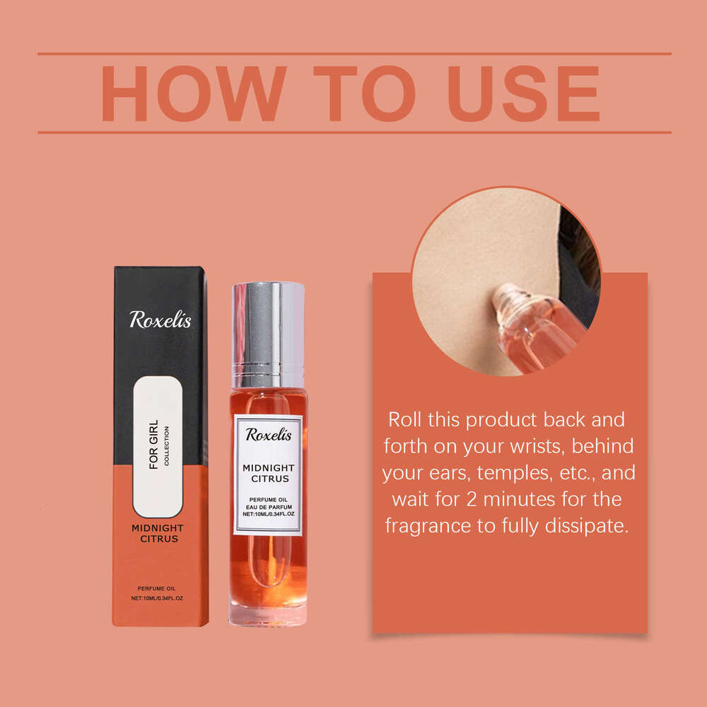 Roxelis Charming Orange Blossom Roll-On Fresh Light Fragrance Daily Casual Fruity Scent Long-Lasting Unisex Versatile Perfume S260131