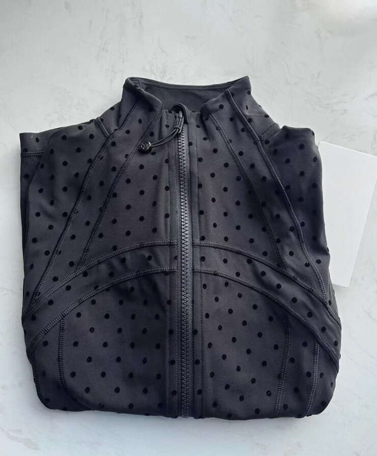 Luluity lemonal Gym define sports polka dot Jackets women leggings shorts Yoga Workout Elastic Waist Fitness Activewear luluity lemonal men women sets jackets hit