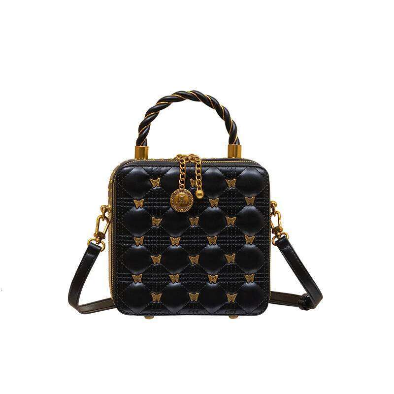 Women's handbag 2024 new brand handbag, leather bucket bag, high-end designer, one shoulder crossbody box, small square bag