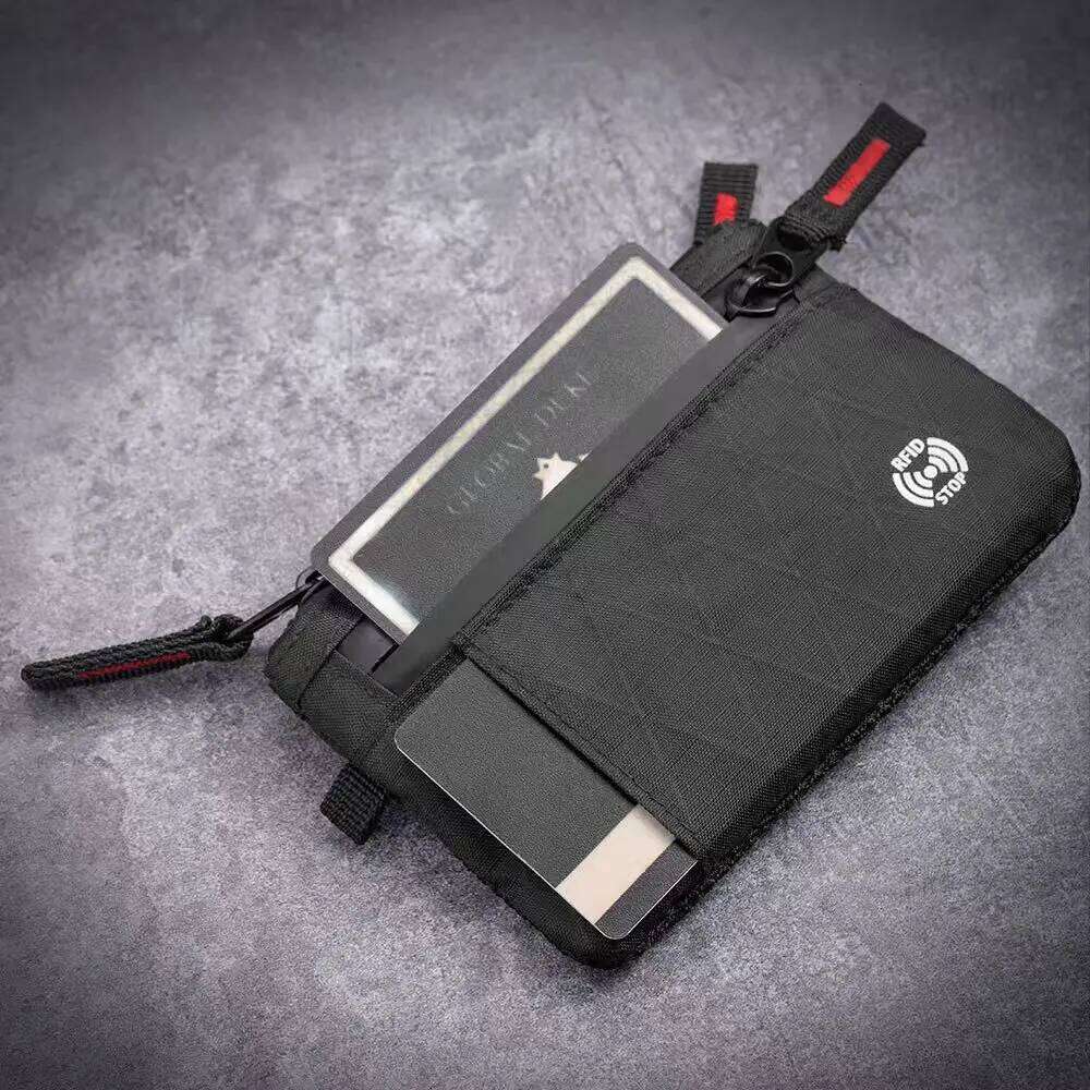 Edc Fashionable Rfid Anti-Theft Ultra-Thin Wallet Unisex Zipper Coin Purse | Multi-Compartment Credit Card Holder, Portable and Lightweight Carry-On A - view 5