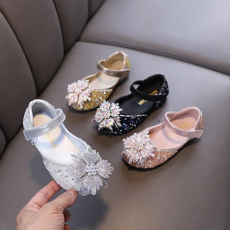 Spring Autumn Kids Fashion Leather Shoes Girls Causal Performance Shoes Shallow Princess Ballet Childrens Flat Shoes 260124
