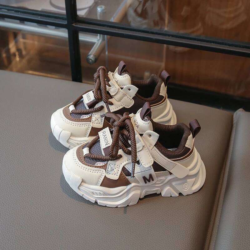Children's Sneakers 1-18 Years Old Brown Breathable Boys Girls Casual Four Seasons Lightweight Non-slip Kids Single Shoes Y260128