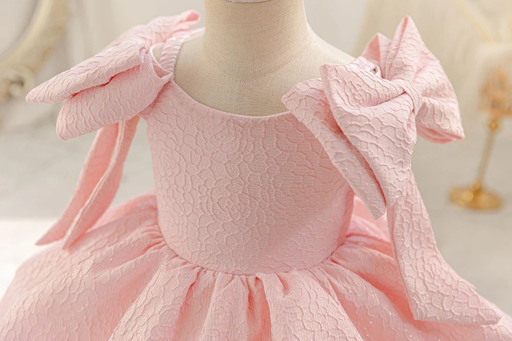 Ceremony 1st Princess Tutu Dress For Baby Girl Clothes Off Shoulder Party Dresses Elegant Girls Birthday Baptism Clothing 260124