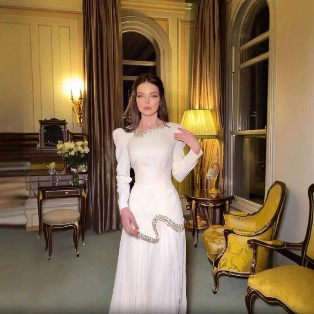 2025 Spring Summer American European New Fashion Women's Long Sleeve Ankle Length Studded Casual Trendy Loose Dresses XJ260131