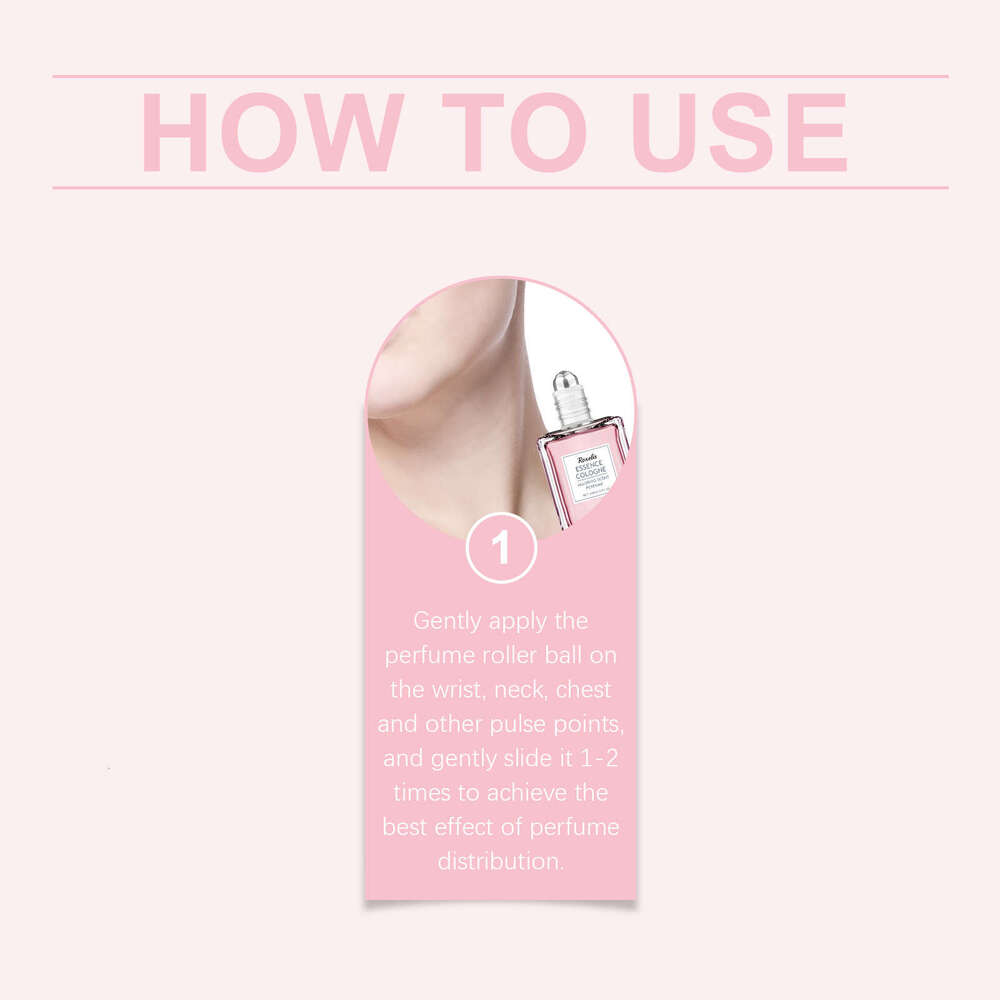 Roxelis Pink Rose Oil Gentle Natural Fresh Floral Portable Long-lasting Fragrance Women's Eau de Toilette S260131