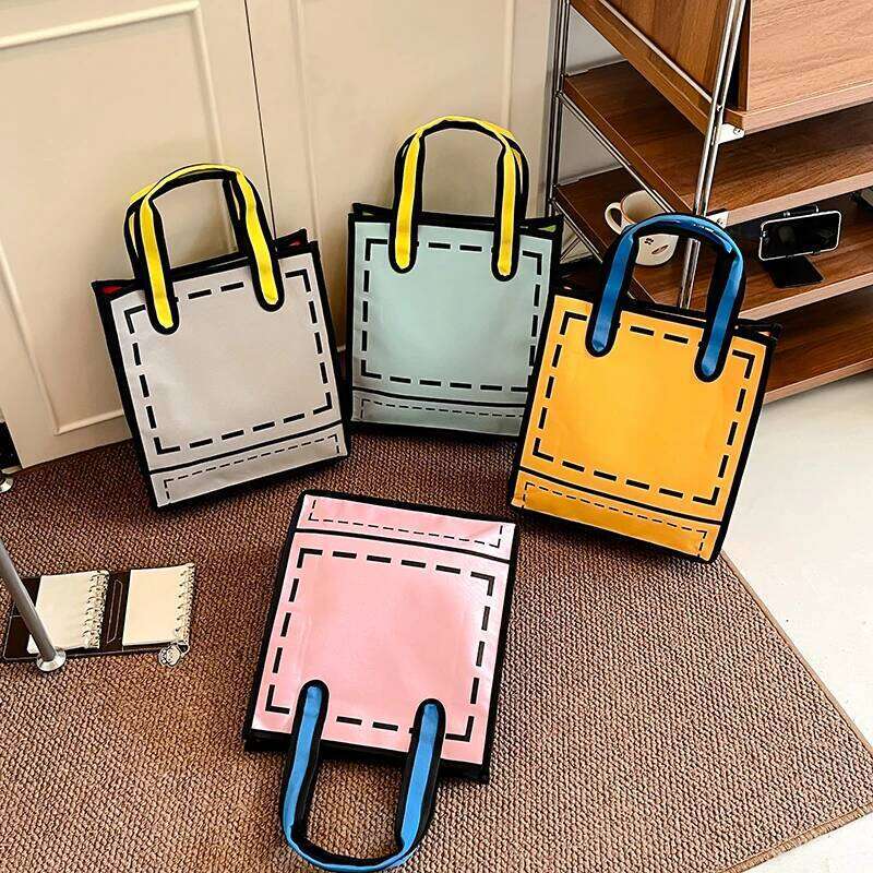 Two-dimensional cartoon anime girl canvas girls; light and capacious make-up bag for tutoring.