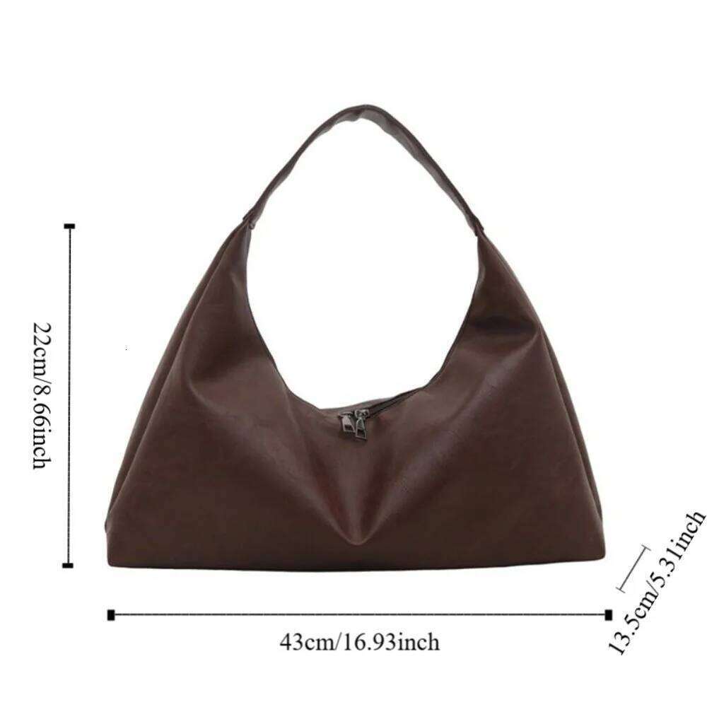 High Quality Big Large Shoulder Leisure Y2k Soft Leather Tote Cuasal Vintage Women's Armpit Bag Commuting XJ260131