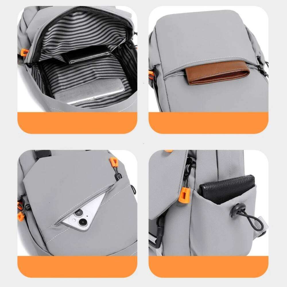 Waterproof Nylon Crossbody Bag - Men's Chest Sling Backpack, Compact Shoulder Messenger Bag, Travel & Outdoor Hiking Pack 2025