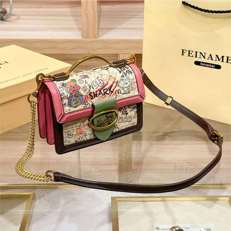 Women's handbag high-end designer single shoulder crossbody 2024 new light luxury contrasting color bag