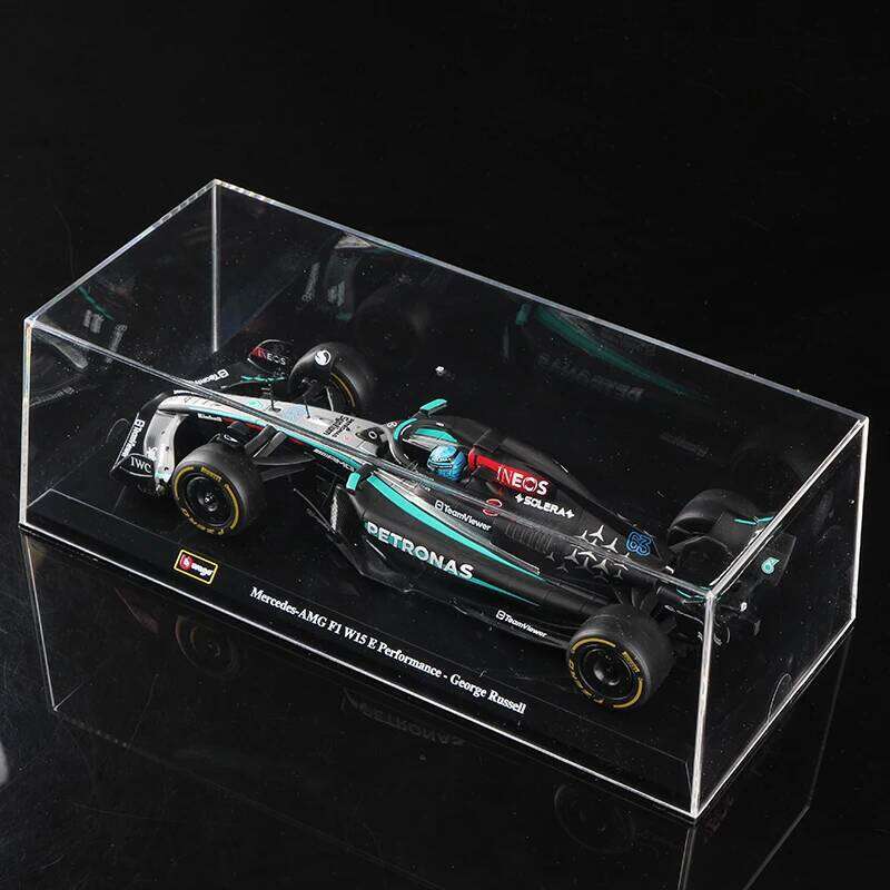 Bburago 1:24 Mercedes-AMG F1 Team W15 2024 Mercedes Formula Racing Alloy Car Model #44 Hamilton 63# Russell Static Diecast Toy Y260130