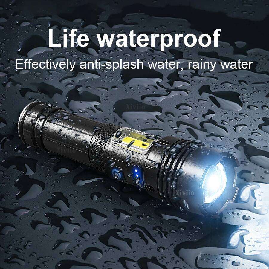 50000000LM Ultra-High Power Flashlight Digital Electronic Display Waterproof Torch Zoom Hand Light Outdoor Camping Lantern H260131