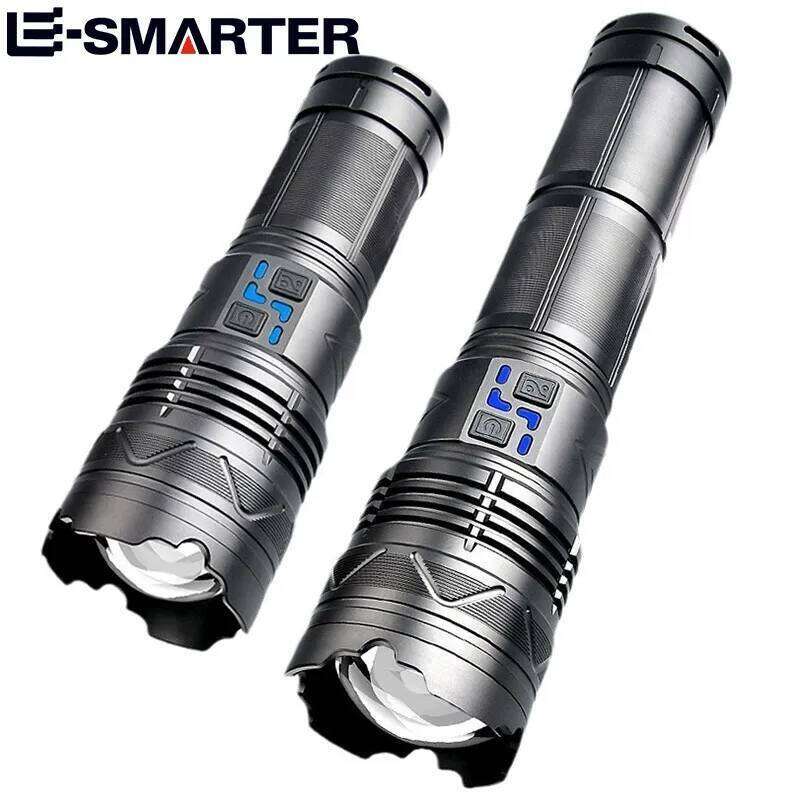 20000LM Super Bright Tactical Flashlight 100W G0 Long Range Powerful LED Torch USB Rechargeable Using 4 181350A Batteries H260131