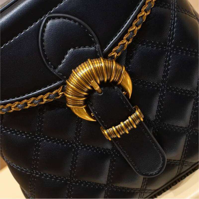 Luxury Women's Genuine Leather Bucket Bag with Advanced Texture 2024 Autumn/Winter New Designer Chain Single Shoulder Crossbody
