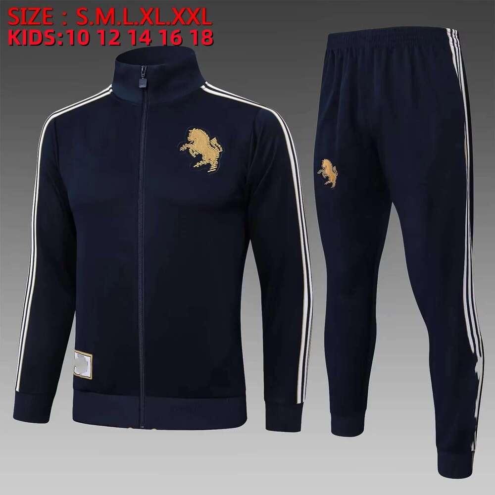 New juventus tracksuit Soccer Jerseys 24 25 26 Long-sleeved jackets, warm-up training clothes for men and children 2XL