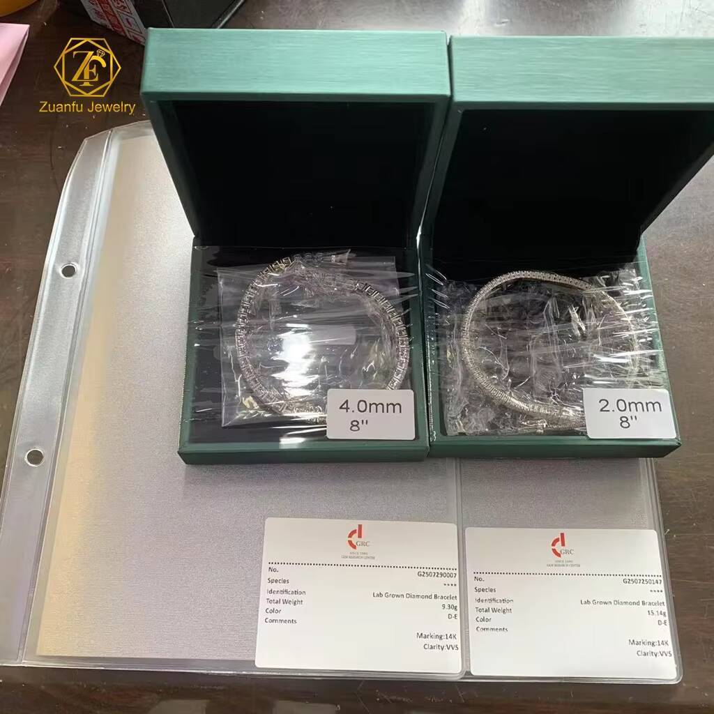 IGI Certified Lab Grown Diamond Tennis Bracelet Chain 925 Silver 10K 14K Solid Gold Diamond Tennis Necklace Women for Wedding