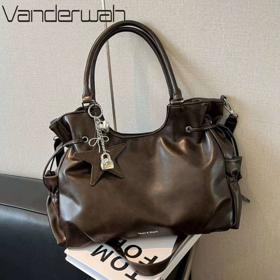 Luxury Soft Pu Leather Tote Women Large Capacity Handbags Designer Ladies Commuter Shoulder Crossbody Bag Casual Shopper Sac XJ260130