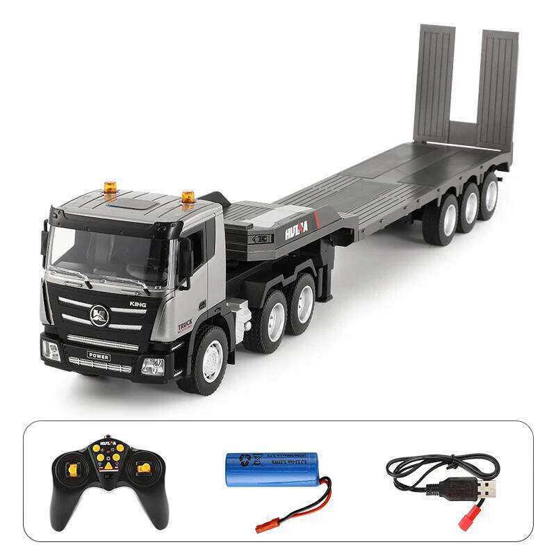 HUINA 1318 RC Platform 1/24 9CH Remote Trailer Truck 2.4G Radio Control Flatbed Tractor Toys for Kids Y260131