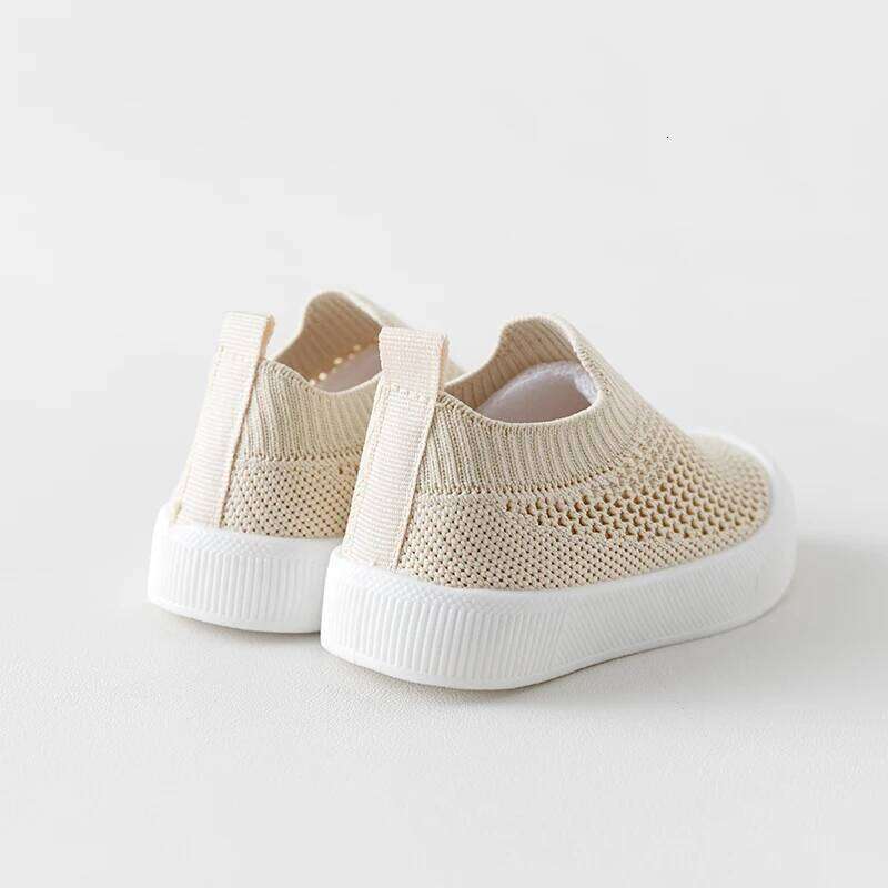 Casual Comfortable Solid Color Slip On Low Top Woven Baby Boys, Breathable Lightweight Walking Shoes For All Seasons Y260128
