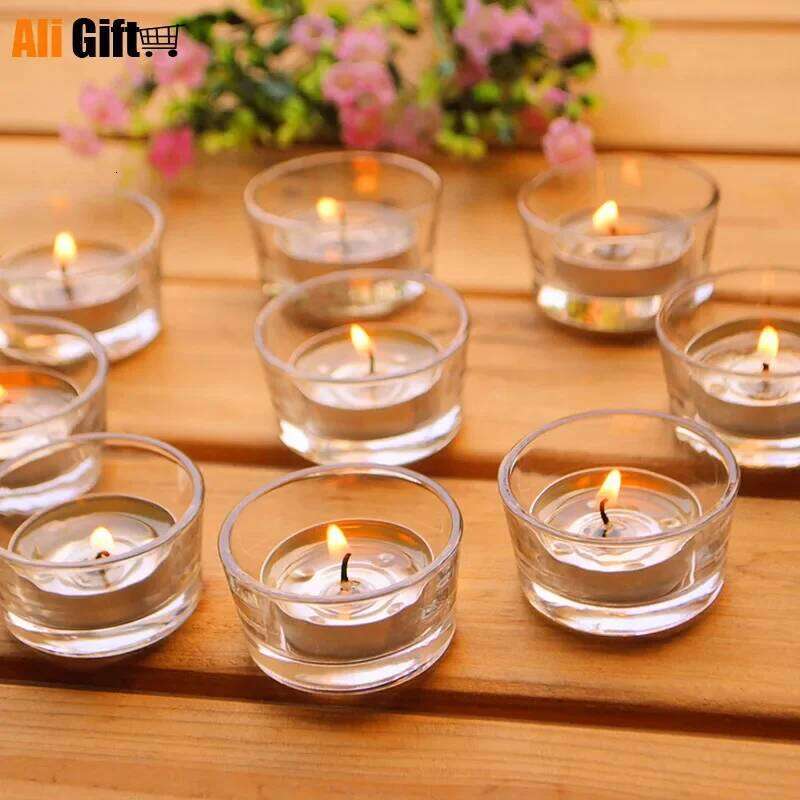 Retro Candlestick Candle Holders, Candlelight Dinner Decorations, Valentine's Day Furnishing, DIY Glass Holders Y260131