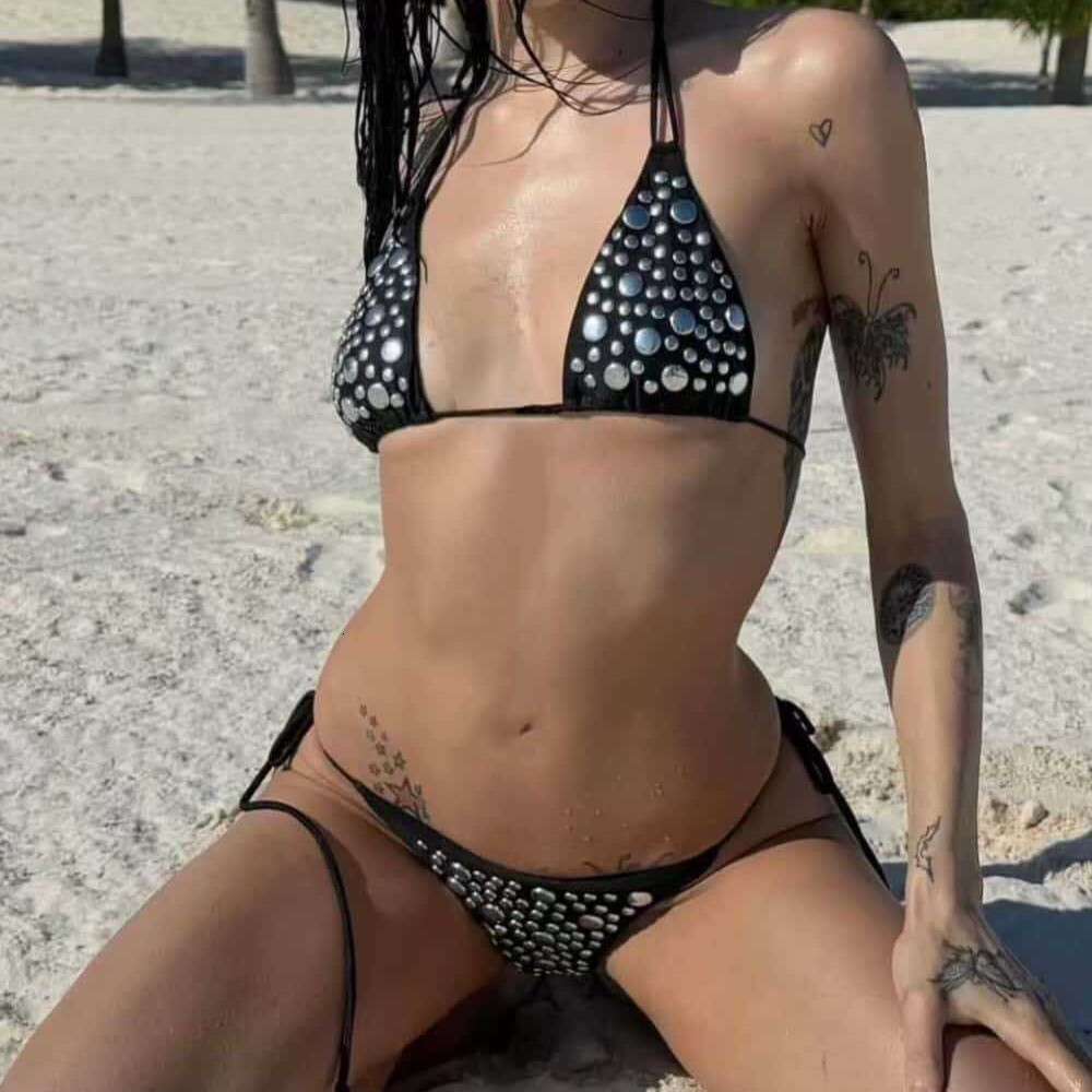 2026 New Two-Piece Swimsuit Bikini Sequin Sexy Beach Swimwear