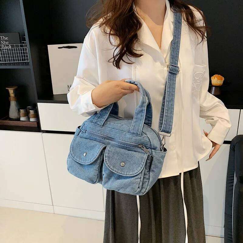 Fashion Casual Women's Crossbody High Quality Denim Shoulder Large Capacity Tote Bag Multi Functional Womens Handbags XJ260131