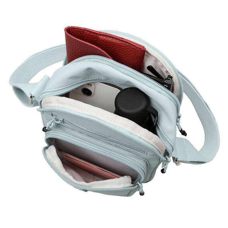 Multi-layer multi-functional single-shoulder stylish crossbody bag made of women's Oxford fabric - suitable for travel and