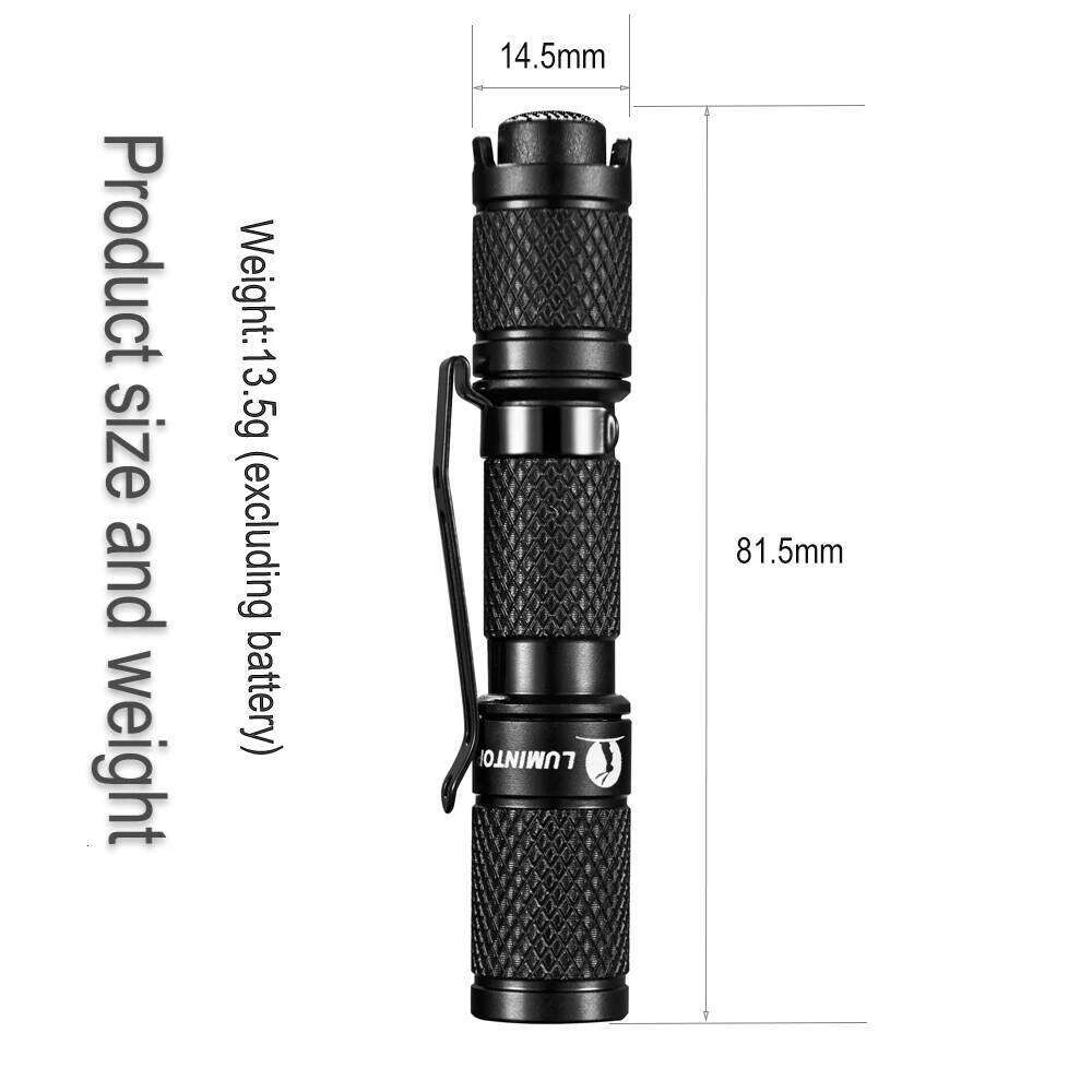 EDC Flashlight Keychain Outdoor Lighting IP68 Waterproof High-Power LED Torch Everyday Carry 110 Lumens Hiking Camping TOOL AAA H260131