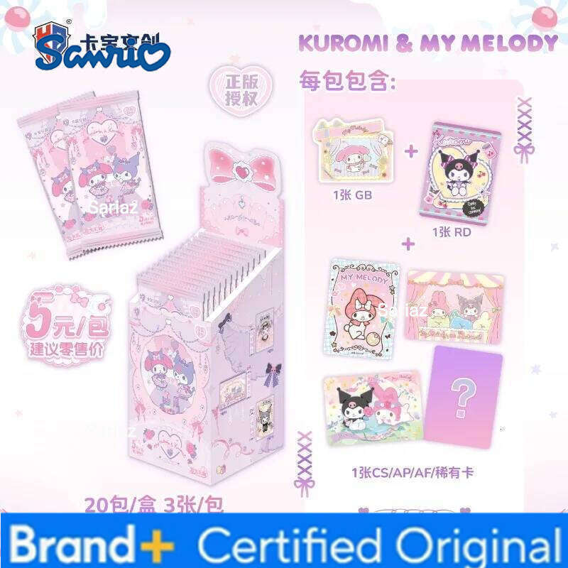 Sanrio Genuine Family Card Light Gathering Gift Polaroid Series Kuromi&My Melody Exclusive For Two Anime Collection Cards Toys H260130