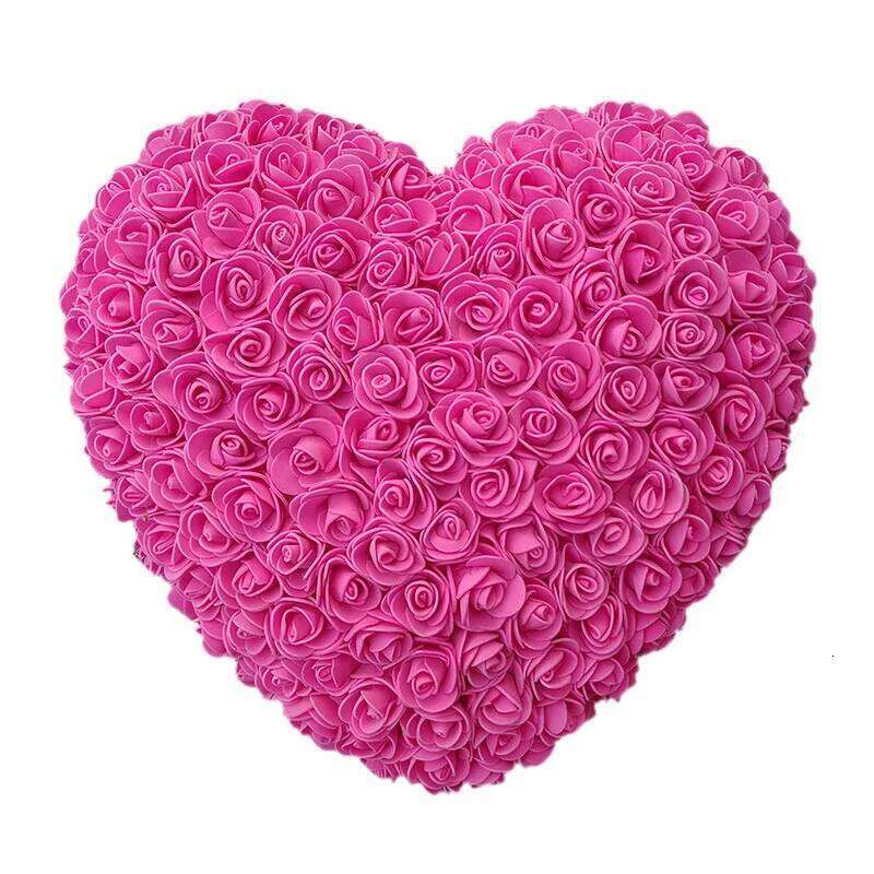 25cm Heart Roses Flowers Home Festival DIY Wedding Decoration Gifts Valentine's Romantic Artificial Rose Y260131