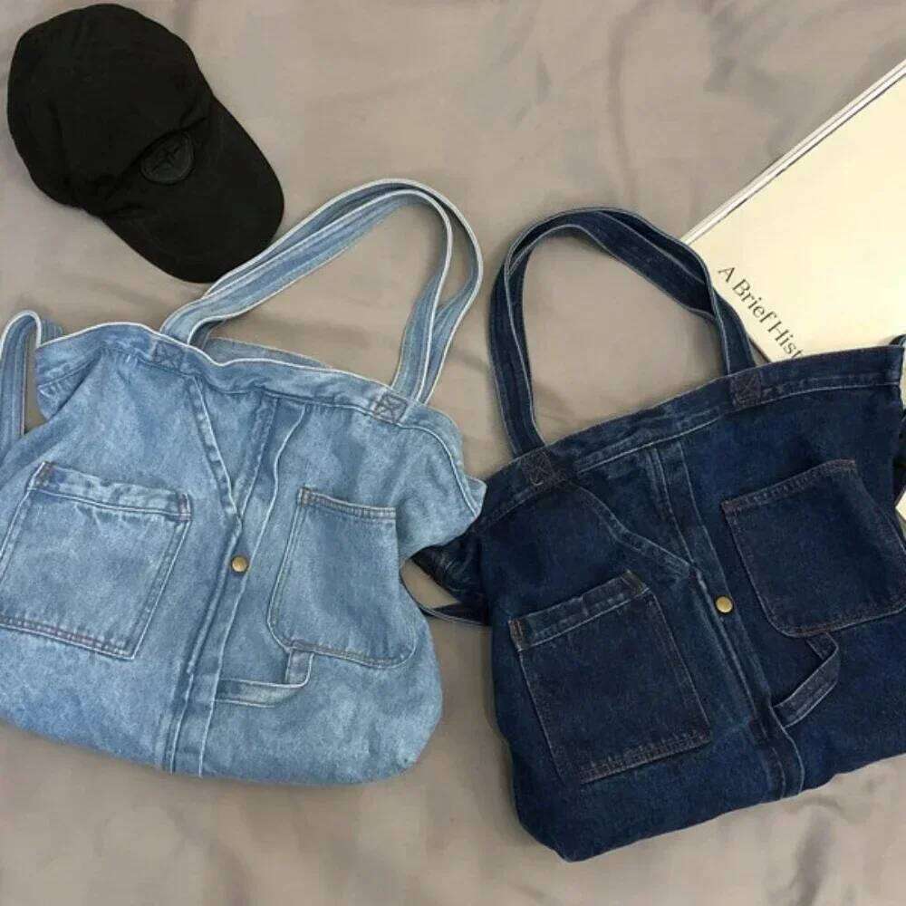 Shoulder for Women Casual Jeans Bags Designer Tote Crosbody Luxury Handbags Denim Shopping Bag Bolsos Para Mujer 2024