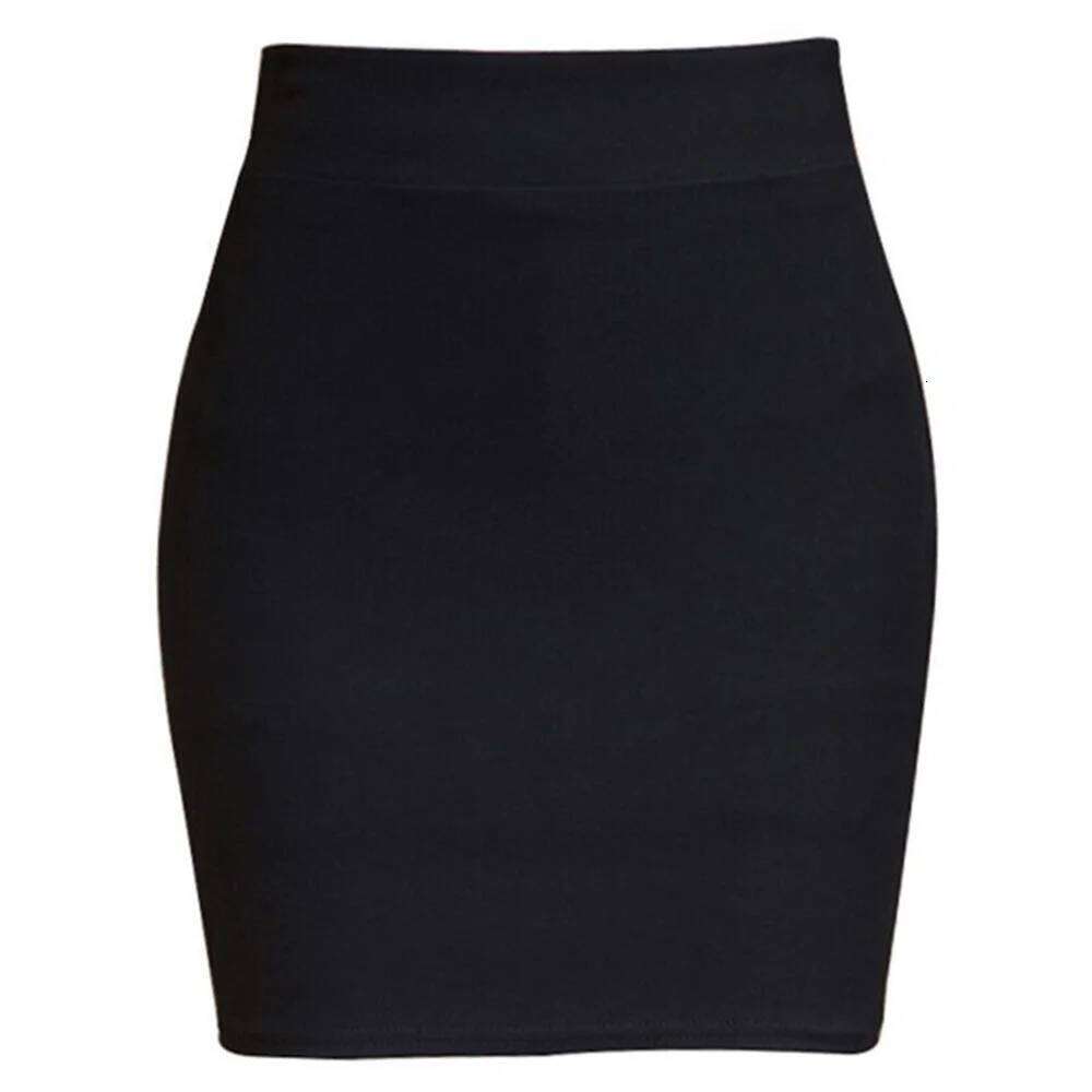 Women Clothing Business Casual Solid Color High Waist Pencil Skirt Summer All-match Slim Mini Dress Office Ladies Black Skirts XJ260131