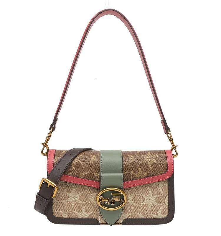 Women's handbag 2025 autumn/winter new fashionable contrasting color underarm bag, high-end feeling, carriage commuting shoulder