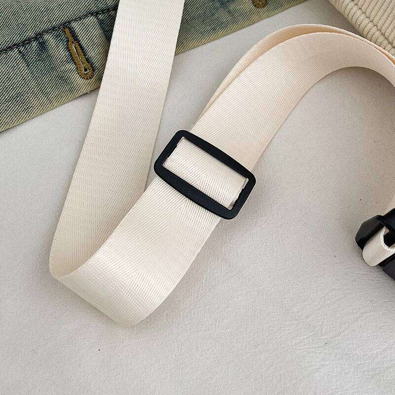 Trendy crossbody Japanese-style casual large-capacity simple chest waist solid color shoulder bag, dumpling bag