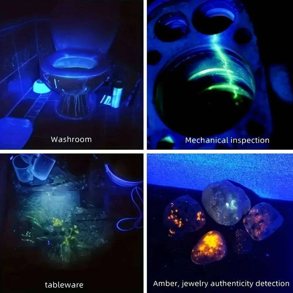 Portable UV Flashlight UV395NM Zoomable ABS Torch 3 Modes Camping Ultraviolet Flashlights For Pet Stacks Fluorescent Detection H260131