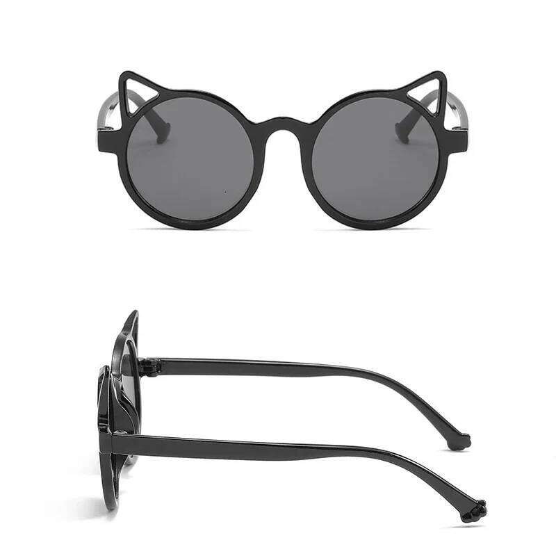 New Kids Sunglasses Cute Cat Ears Children Eyewear Girls Boys Baby Sun Glasses Outdoor Protection Vintage Muti-colors Eyeglasses H260130