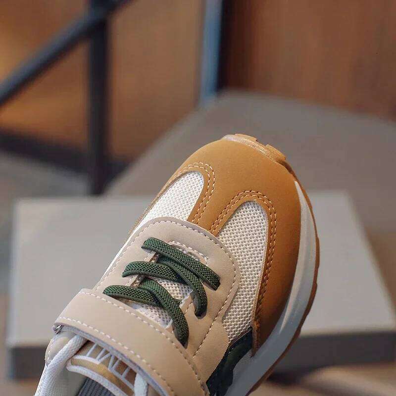All Seasons Sneakers 2025 New Mesh Breathable Middle Large Children's Casual Boys and Girls Tennis Shoes Y260128