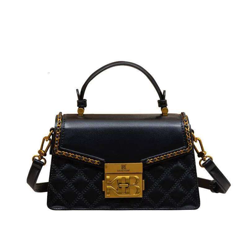 Women's genuine diamond grid handbag, women's 2023 new autumn/winter high-end designer crossbody shoulder bag