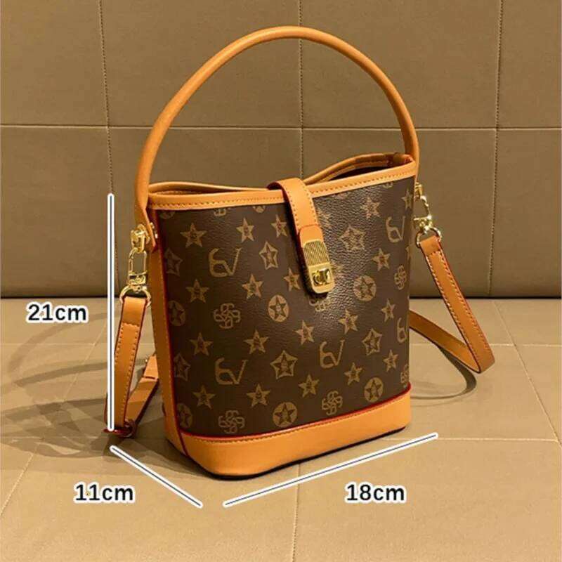 Light luxury brand women's bucket 2024 new high-end feeling autumn and winter fashion designer handbag crossbody bag