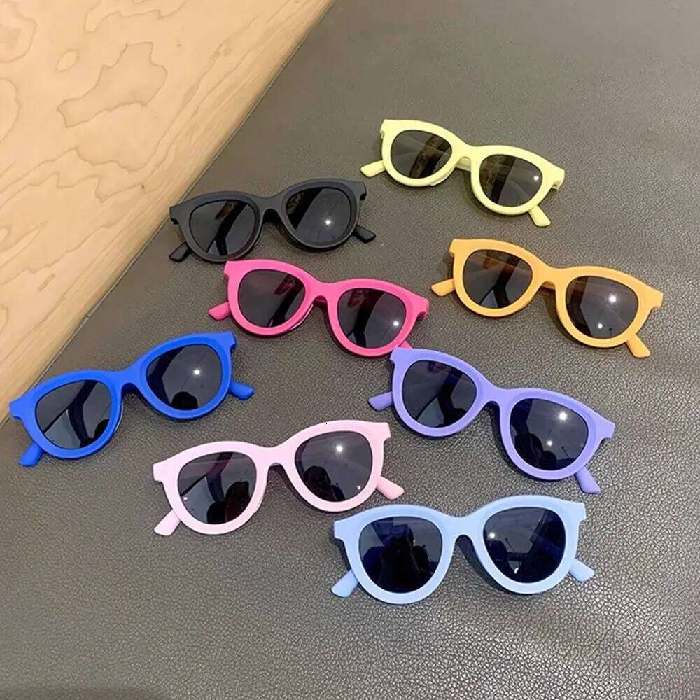 Outdoor Retro Kids Sunglasses Candy Color UV Protection Silicone Frame Shades Soft Beach Play Eyewear for Boys & Girls H260130
