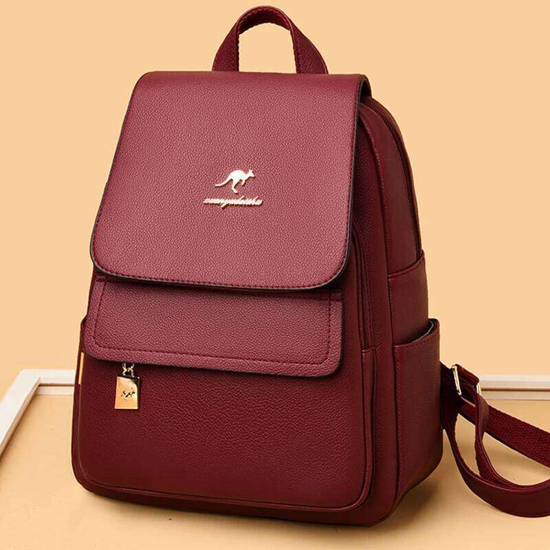 Women Large Capacity Backpack High Quality Leather Female Vintage Bag School Bags Travel Bagpack Ladies Bookbag Rucksack Purses