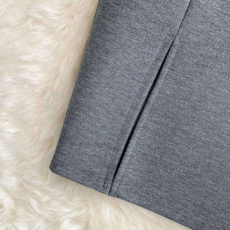 Women's Solid High Waist Work Pencil 2025 New Fashion Ladies Slim Fit Split Office OL Skirt Grey Red Black Skirts XJ260131
