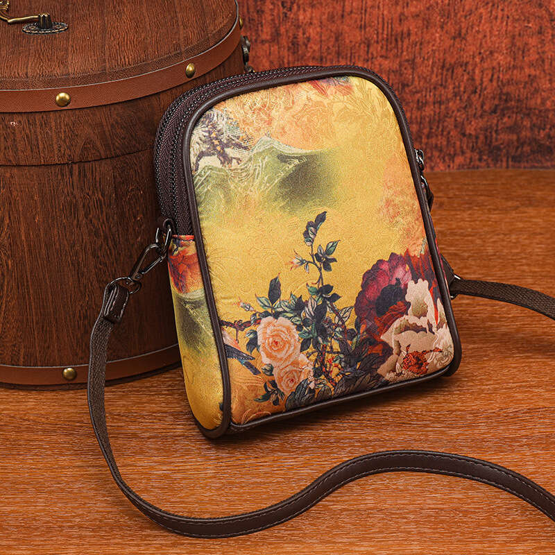 Single Shoulder Ethnic Thousand Miles Of Rivers And Mountains National Style Texture Crossbody Classical Versatile Casual Commuter Bag Cross-Border MA