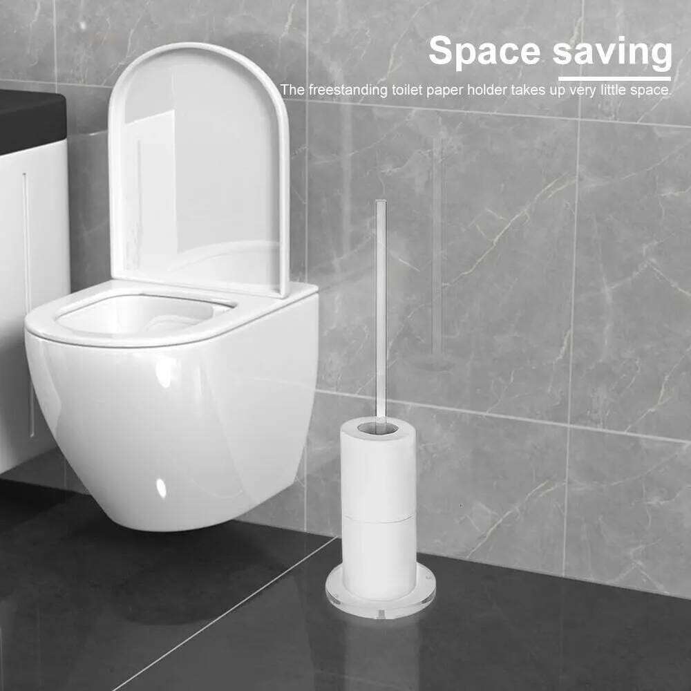 Freestanding Holder Vertical Paper Rack Modern Space Saving for Toilet Spare Rolls Storage 26W0131