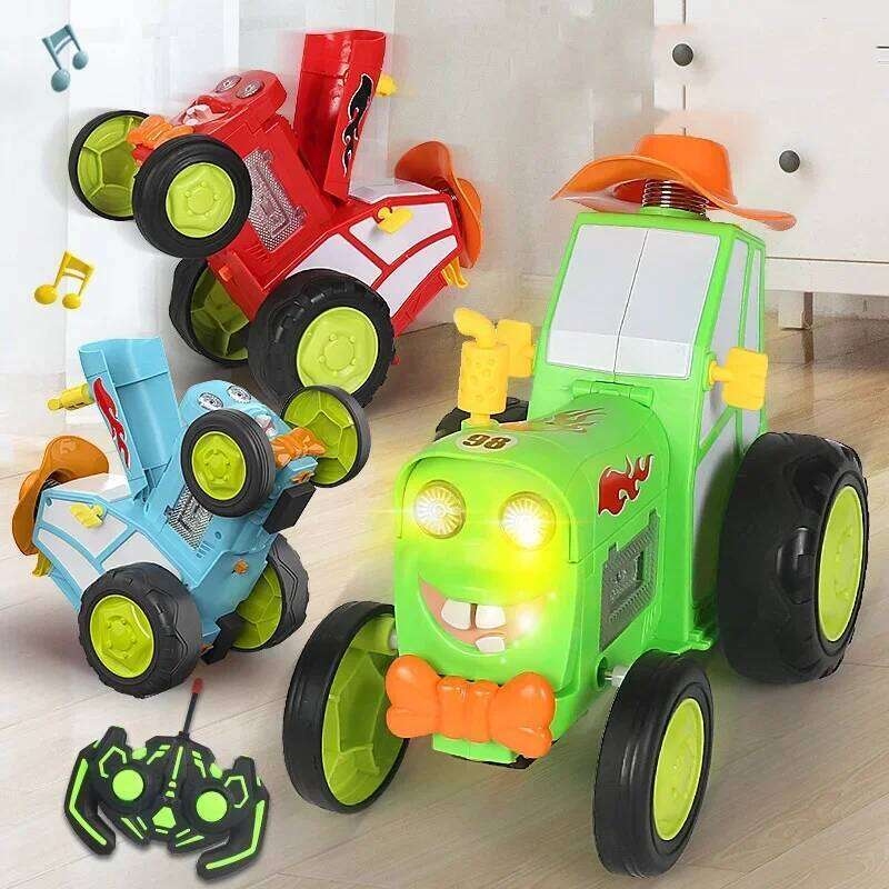 Crazy Jumping Stunt Wireless Infrared Remote Control Car Dance Lights Music Swing Fun New And Unique Children's Toys Y260131